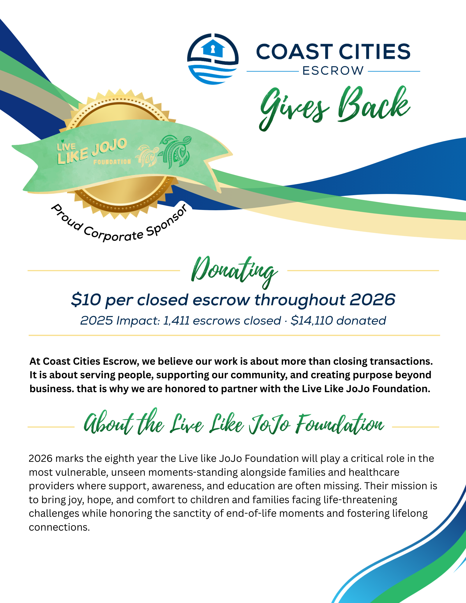 coast cities escrow gives back